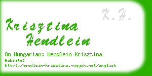 krisztina hendlein business card